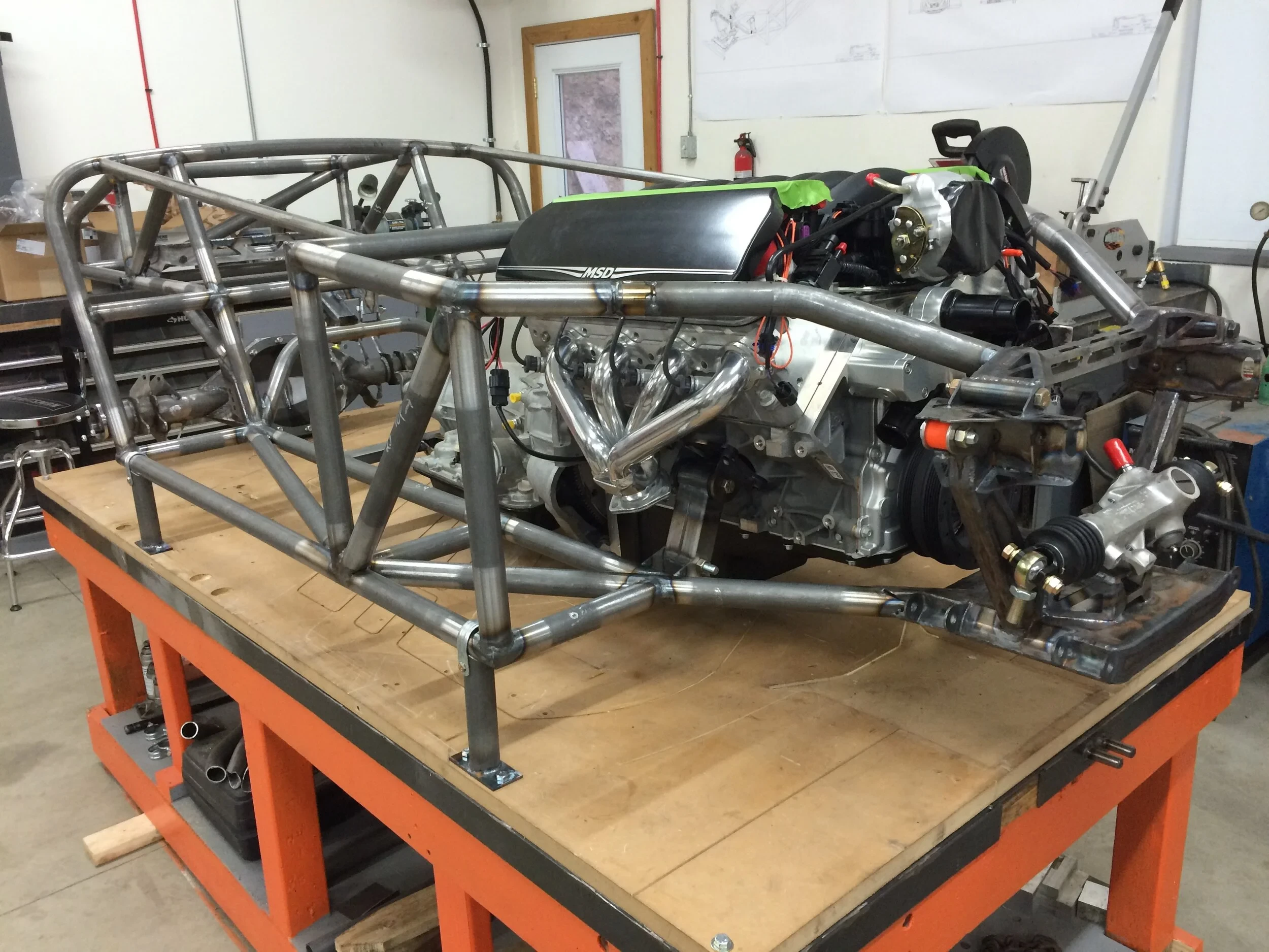 Triumph GT6 restomod — tubular chassis with LS engine