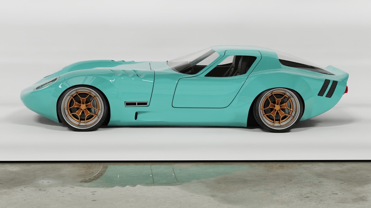 Banshee exterior — Vintage Supercars GT coupe side profile