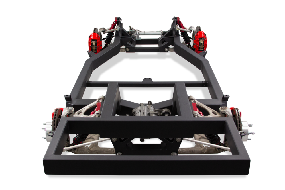 Banshee custom chassis — double A-arm suspension, Wilwood brakes
