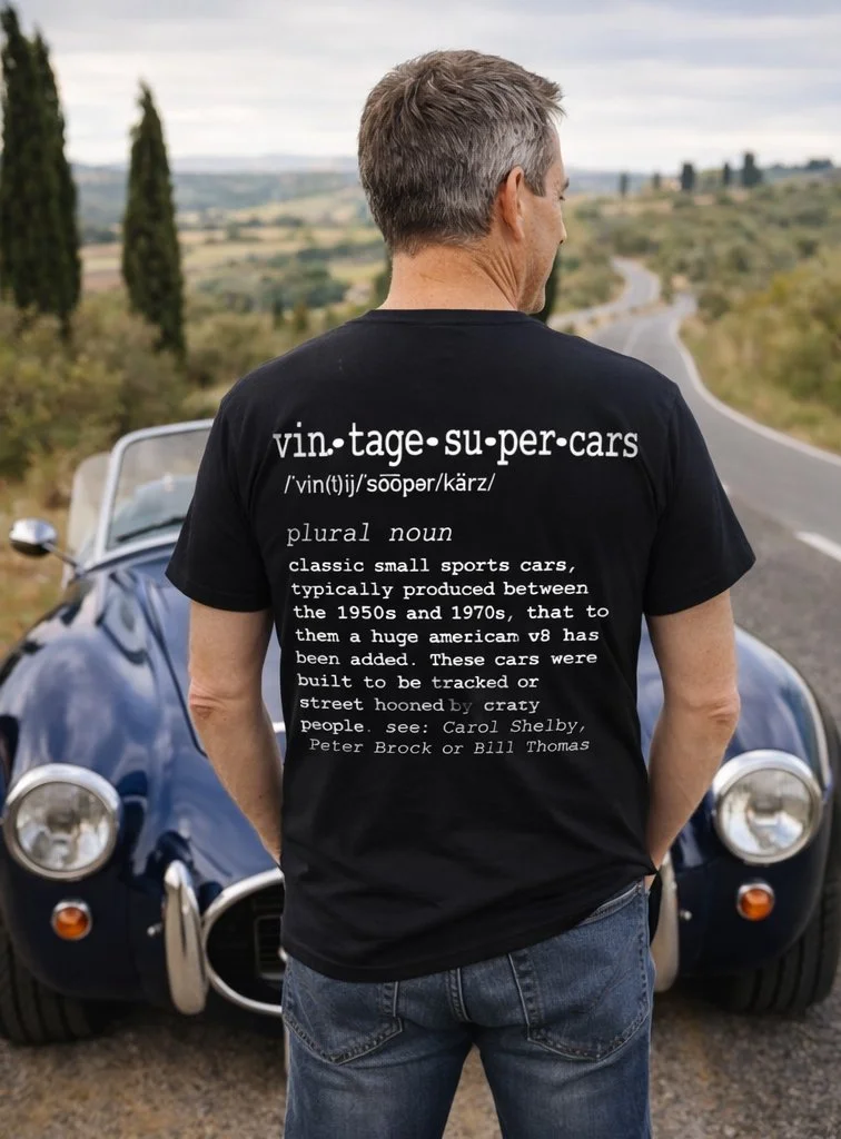 "Vintage Supercars" Definition Tee
